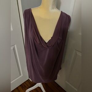 Free People Maroon Cowl Neck Top